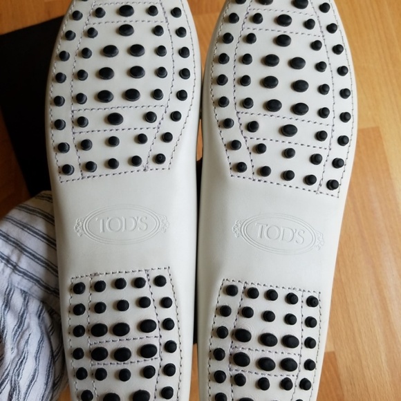 Tod's New Gommino Driving Shoes Loafer White 39.5 - Picture 7 of 8